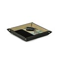 Bey Berk International Bey-Berk International BB702 Leather Valet Tray with Wireless Charger - Black BB702